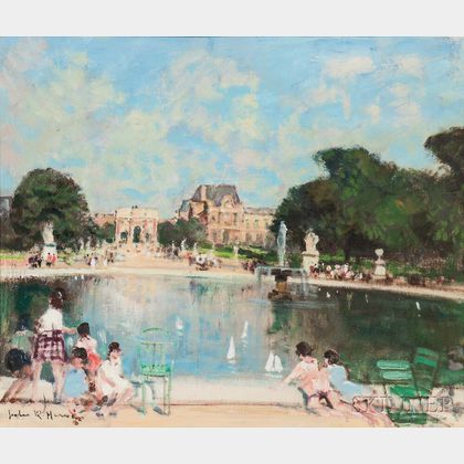 Jules René Hervé (French, 1887-1981) Bassin Tuileries, Louvre