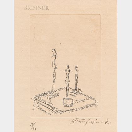 Alberto Giacometti (Swiss, 1901-1966) Trois figurines