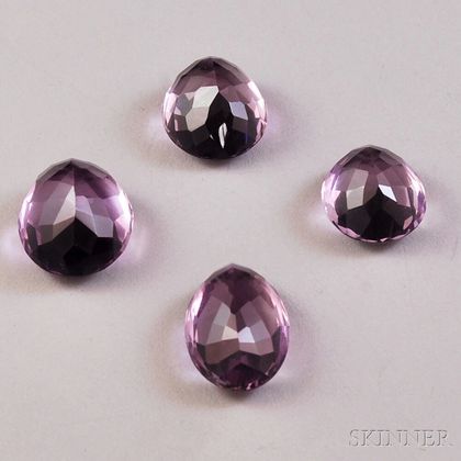 Four Unmounted Amethysts