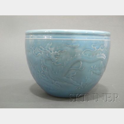 Powder Blue Glazed Jar