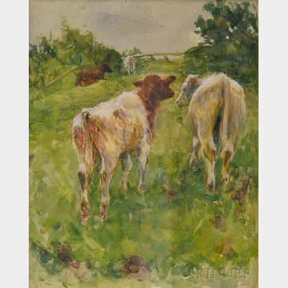 Robert Jobling (British, 1841-1923) Summer Pasture.