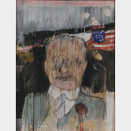 Richard Marshall Merkin (American, 1938-2009) Portrait of Herbert Hoover