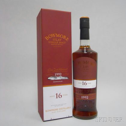 Bowmore Single Malt Scotch Whiskey 16 Year Old Bordeaux Wine Cask 1992