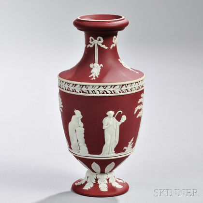 Wedgwood Crimson Jasper Dip Vase