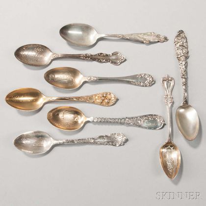 Eight American Sterling Silver Spoons
