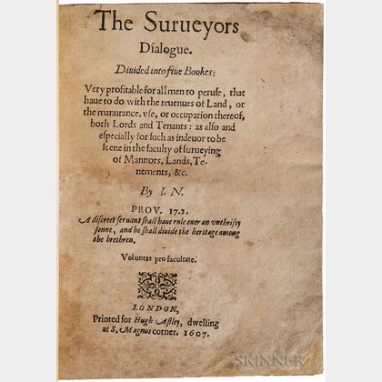 Norden, John (1548-1625?) The Surveyors Dialogue.
