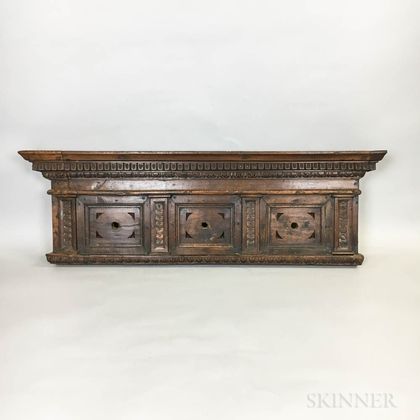 Italian Carved Walnut Architectural Element