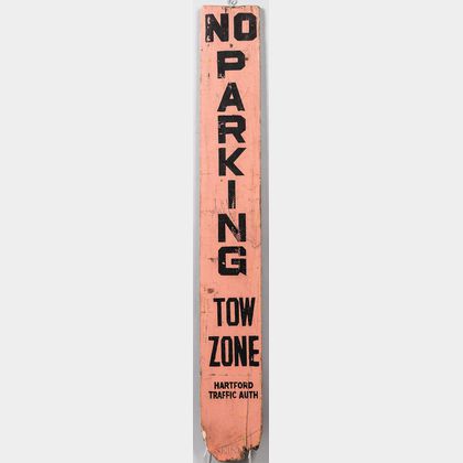 Two-sided Painted "No Parking" Sign