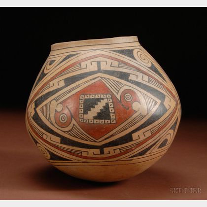 Prehistoric Northern Mexico Polychrome Pottery Olla