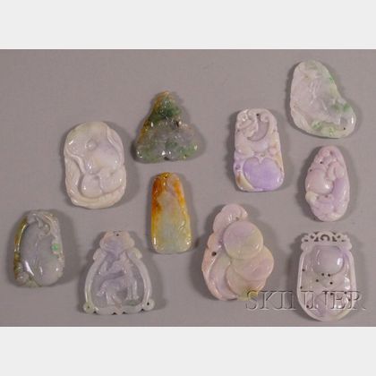 Eight Jade Pendants and Other Items