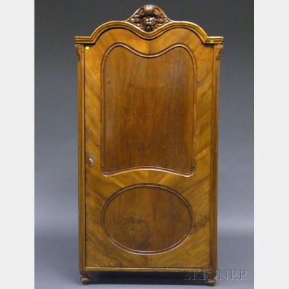 French Provincial-style Walnut Veneer Armoire