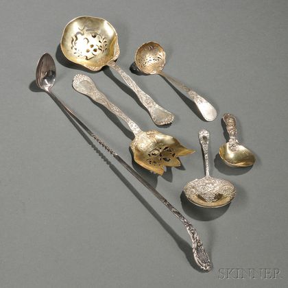 Six Pieces of American Sterling Silver Flatware