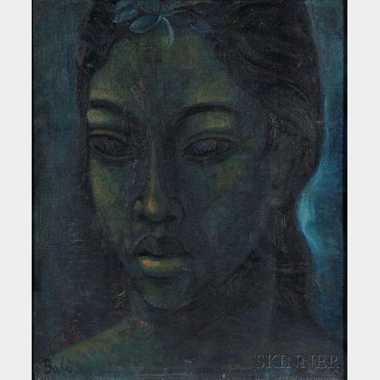 Hans Snel (Dutch, 1925-1998) Balinese Portrait