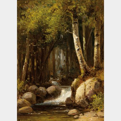 Benjamin Champney (American, 1817-1907) River Birches