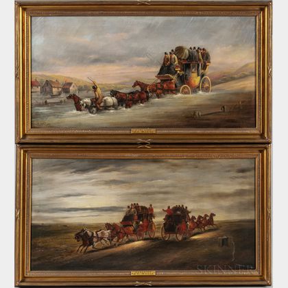 John Charles Maggs (British, 1819-1896) Set of Six Coaching Scenes