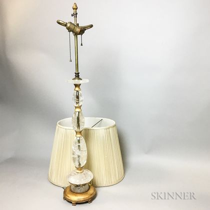 Rock Crystal and Giltwood Table Lamp