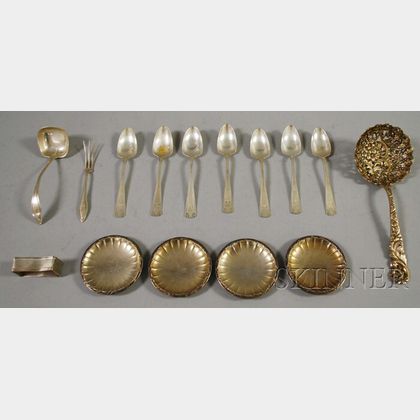 Small Group of Assorted Sterling Silver Flatware and Tableware