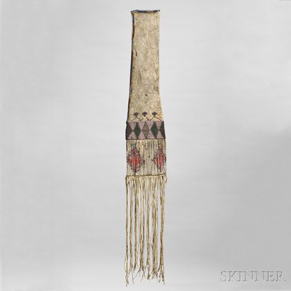 Yankton Beaded and Quilled Hide Pipe Bag