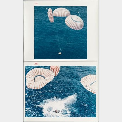 Apollo 15, Splashdown Recovery, Two Photographs, August 7, 1971.