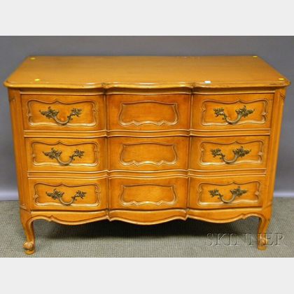 Louis XV Provincial-style Blondewood Commode. 