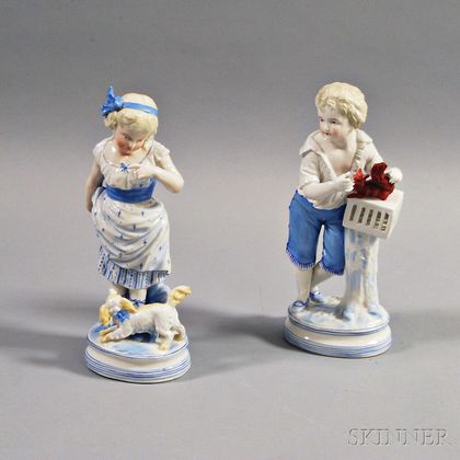 Pair of German SPM Porcelain Figures