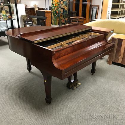 Steinway Mahogany Veneer Parlor Grand Piano and Bench. Estimate $2,000-4,000
