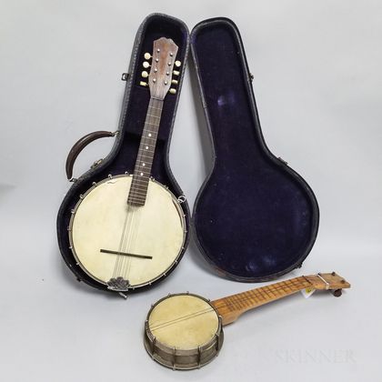 Ditson Victory Banjo Mandolin and a Banjo Ukulele. Estimate $20-200