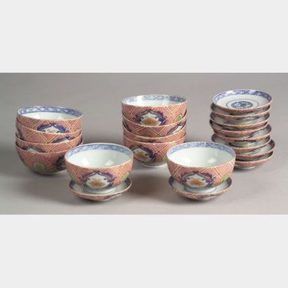 Ten Imari Bowls with Covers