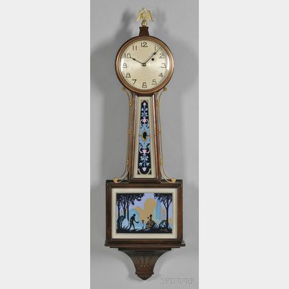 Mahogany Banjo Clock by the New Haven Clock Company