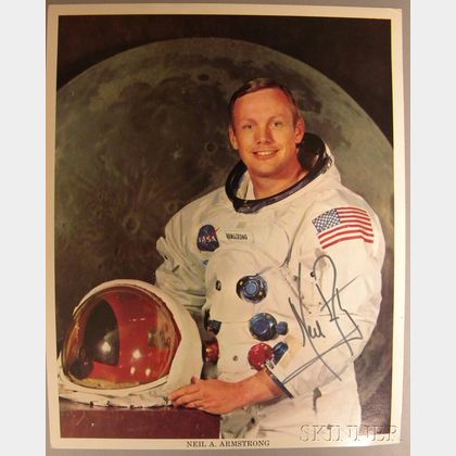 Neil Armstrong Autograph Portrait Photograph