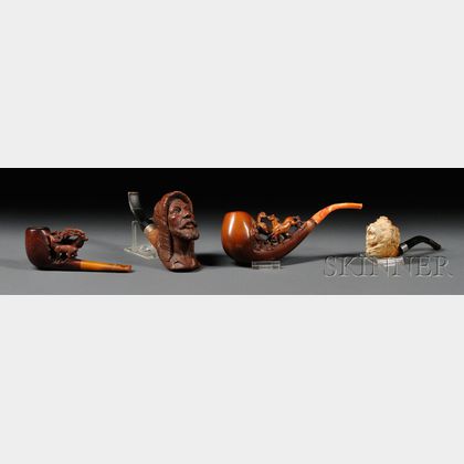 Four Carved Pipes