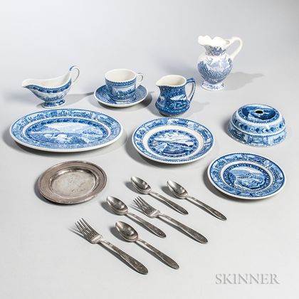 Group of Pullman Car China and Flatware
