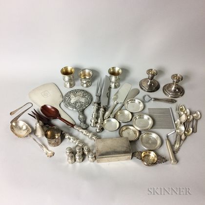 Group of Sterling Silver Tableware and Accessories