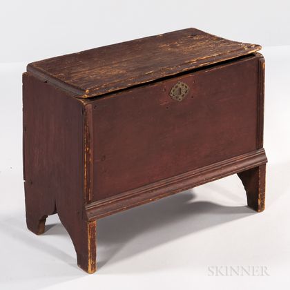 Early Red-painted Miniature Blanket Chest