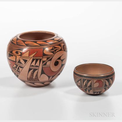 Two Contemporary Hopi Pottery Jars