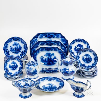 Group of Flow Blue China