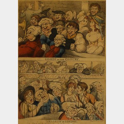 Thomas Rowlandson (British, 1756-1827) Comedy in the Country, Tragedy in London