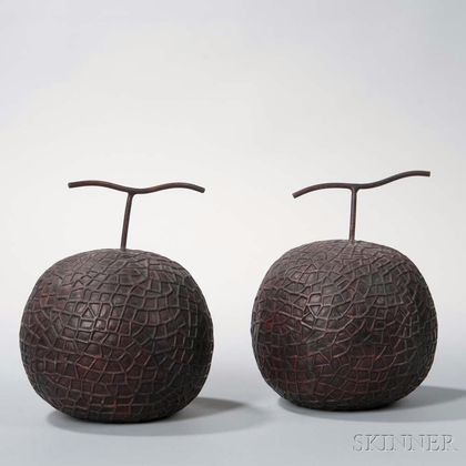 Pair of Seed Pod Sculptures 