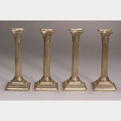 Set of Four Gorham Classical Revival Candlesticks