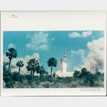 Apollo 16, Liftoff, Two Photographs, April 16, 1972.
