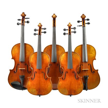Three Violas and Two Seven-eighth Size Violins