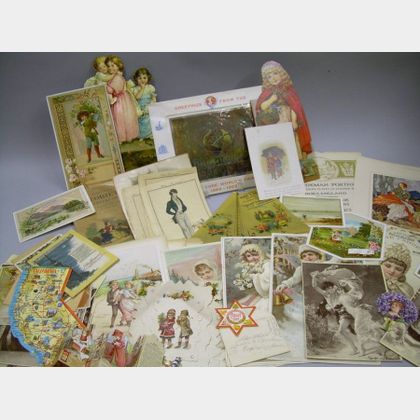 Group of Assorted Chromolithograph Items