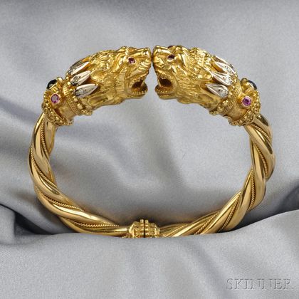 18kt Gold Gem-set Bracelet, Lalaounis