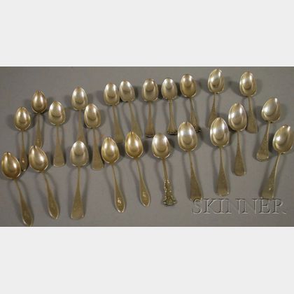 Twenty-two Assorted Sterling Silver Tea Spoons
