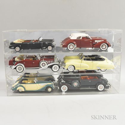 Six Detailed Diecast Model Cars