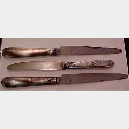 Ten Georgian Silver Dinner Knives