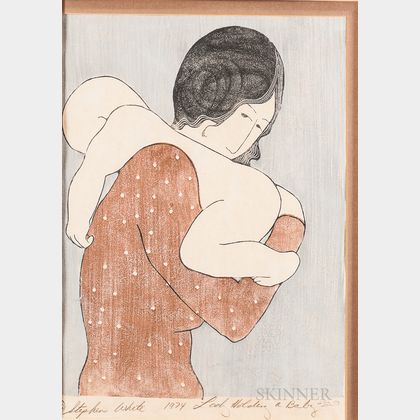 Stephen White (American, b. 1939) Lady Holding a Baby