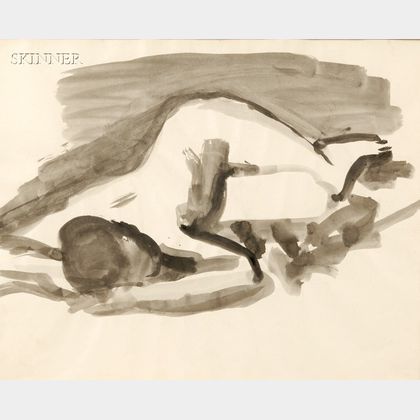 David Park (American, 1911-1960) Female Nude, Reclining