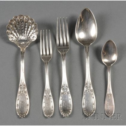 Group of American Coin Silver Flatware