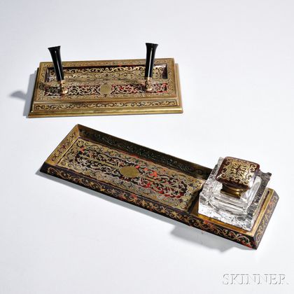 Two Boulle-style Desk Items